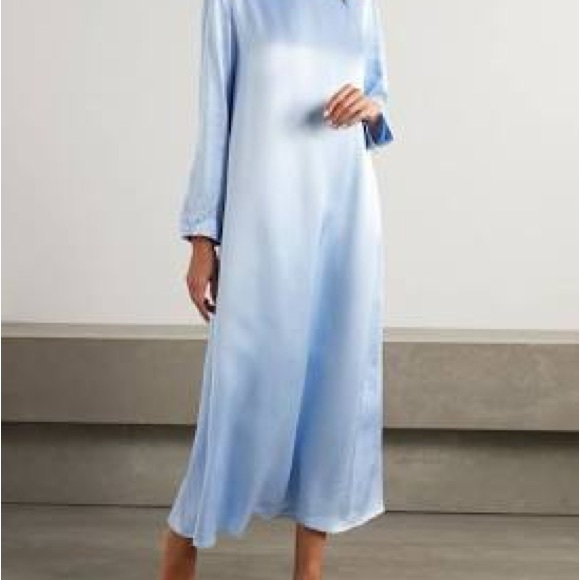 NWT Sleeper Suzi Maxi Dress With Detachable Feathers in blue - Picture 3 of 4